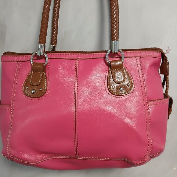 👜 Relic Pink Vegan Satchel - Picture 1 of 11